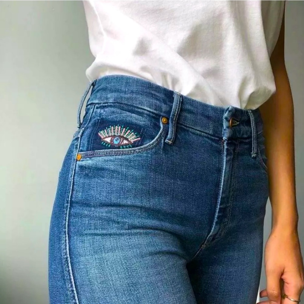 Mother Jeans High Waisted Double Looker Ankle Fray - 28 - EUC